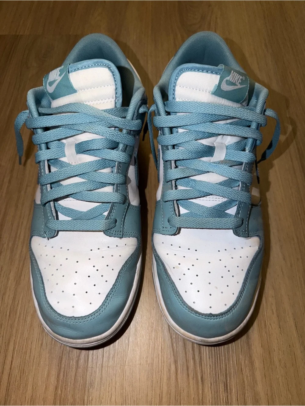 Nike Dunks in Light Blue and White
